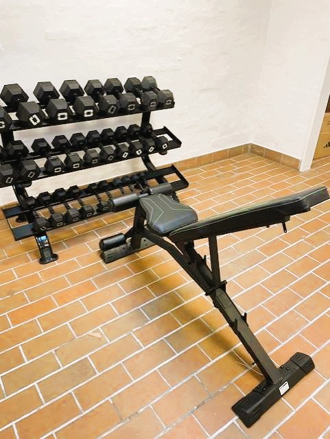 Dumbell rack og træningsbænk